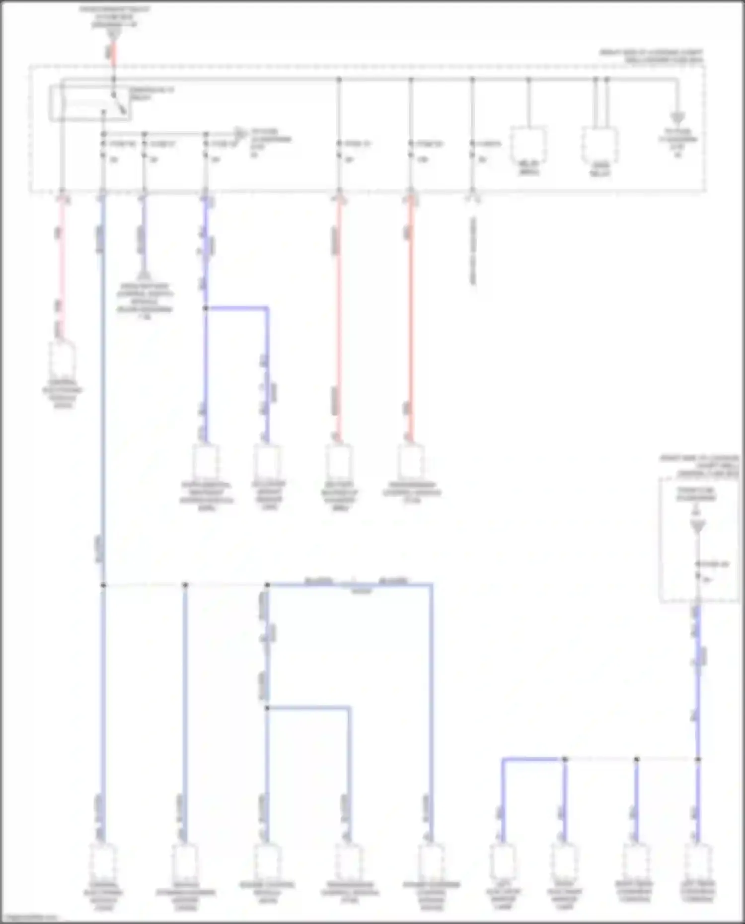 Wiring diagram right rear overhead console for Volvo XC90 II (2014-2019) (3 of 4)