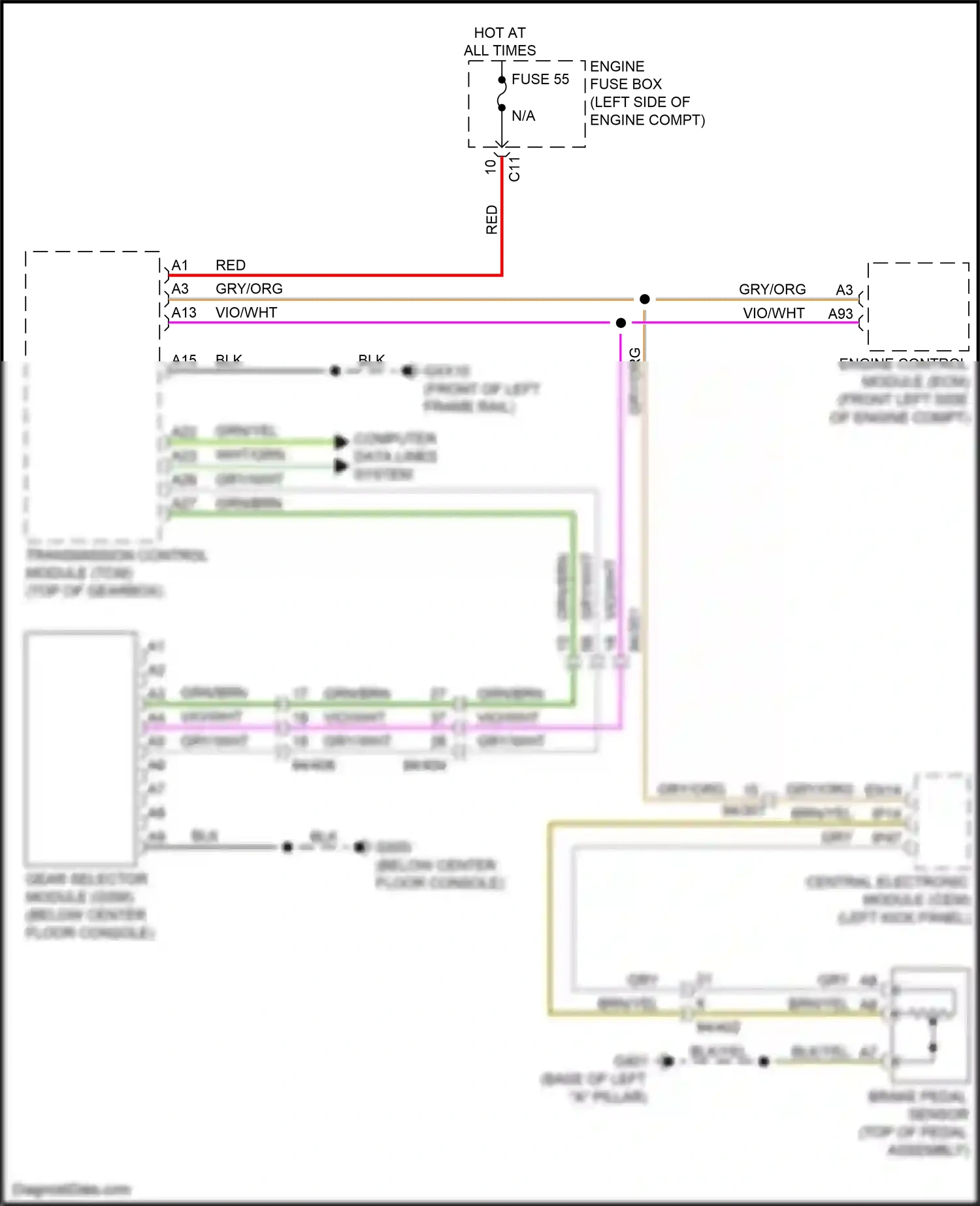 Wiring diagram vio/wht for Volvo XC90 II (2014-2019) (9 of 56)