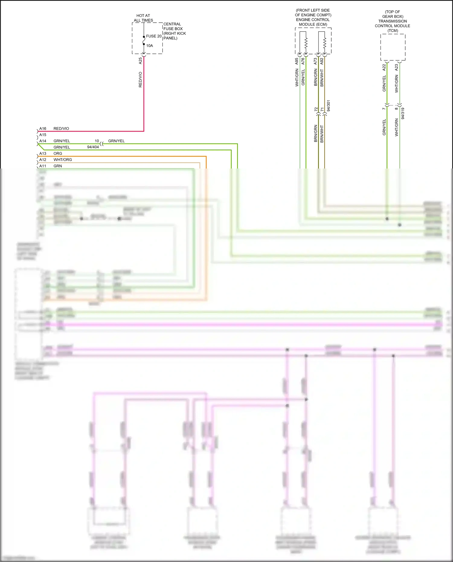 Wiring diagram vio/wht for Volvo XC90 II (2014-2019) (3 of 56)